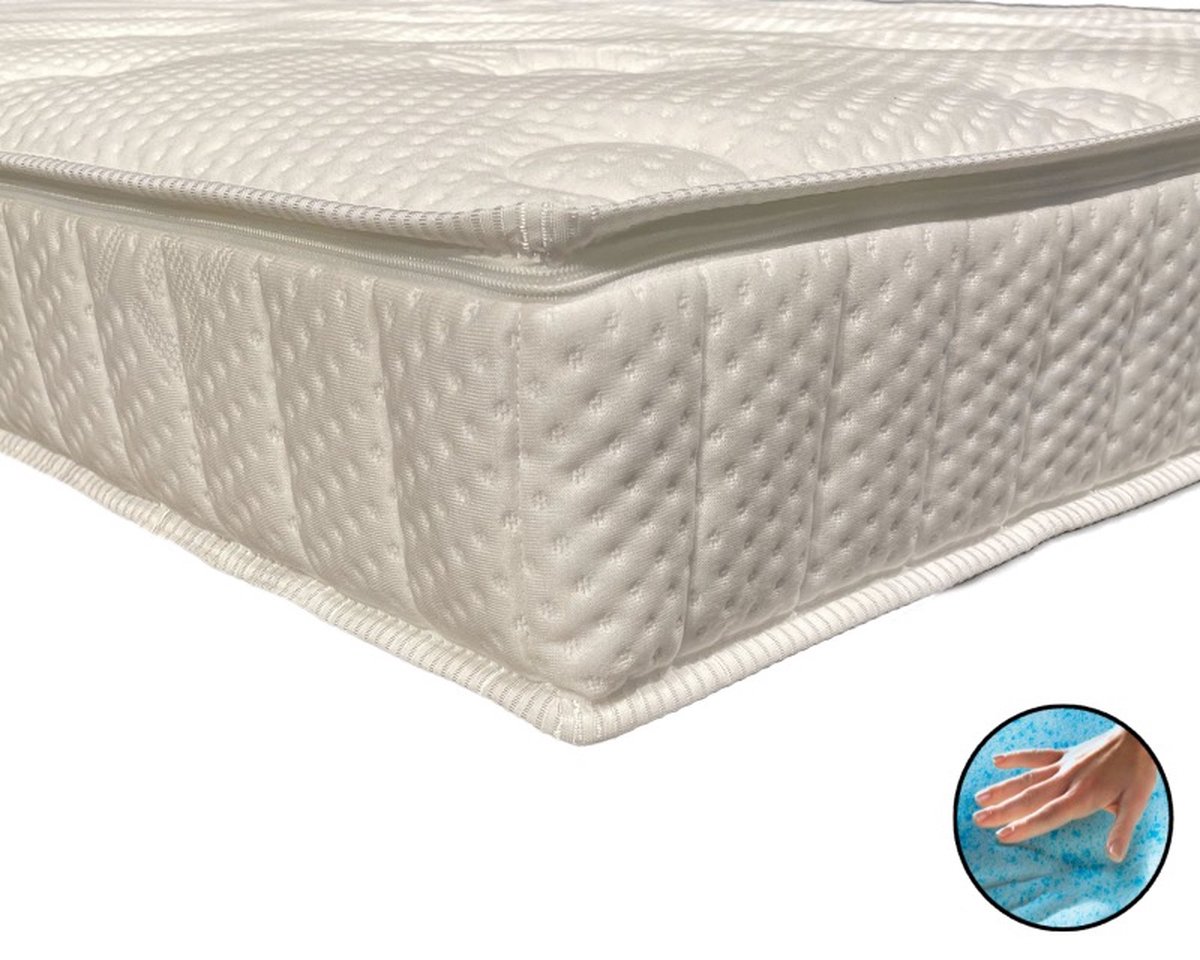 dreambedden Topper Coolgel - 130x220 - Orthopedisch - ca. 10cm dik - Tencel wit
