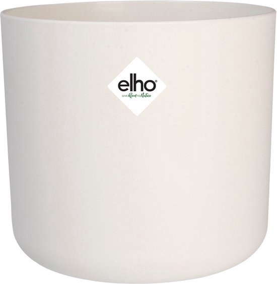 Elho B.for Soft Rond 30 - Bloempot voor Binnen - 100% Gerecycled Plastic - Ø 29.5 x H 27.6 cm - Wit