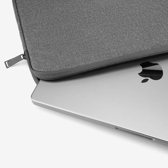 Laptophoes 17 inch - Laptop Sleeve, Tablet Hoes met kabel organizer etui – Donker Grijs - Octronic