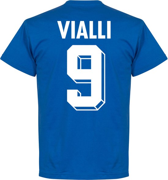 T-shirt Italie Vialli 9 Team - Blauw - S