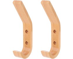 Nordic Design Kapstokhaken - Set van 2 - Rubberwood - Model 