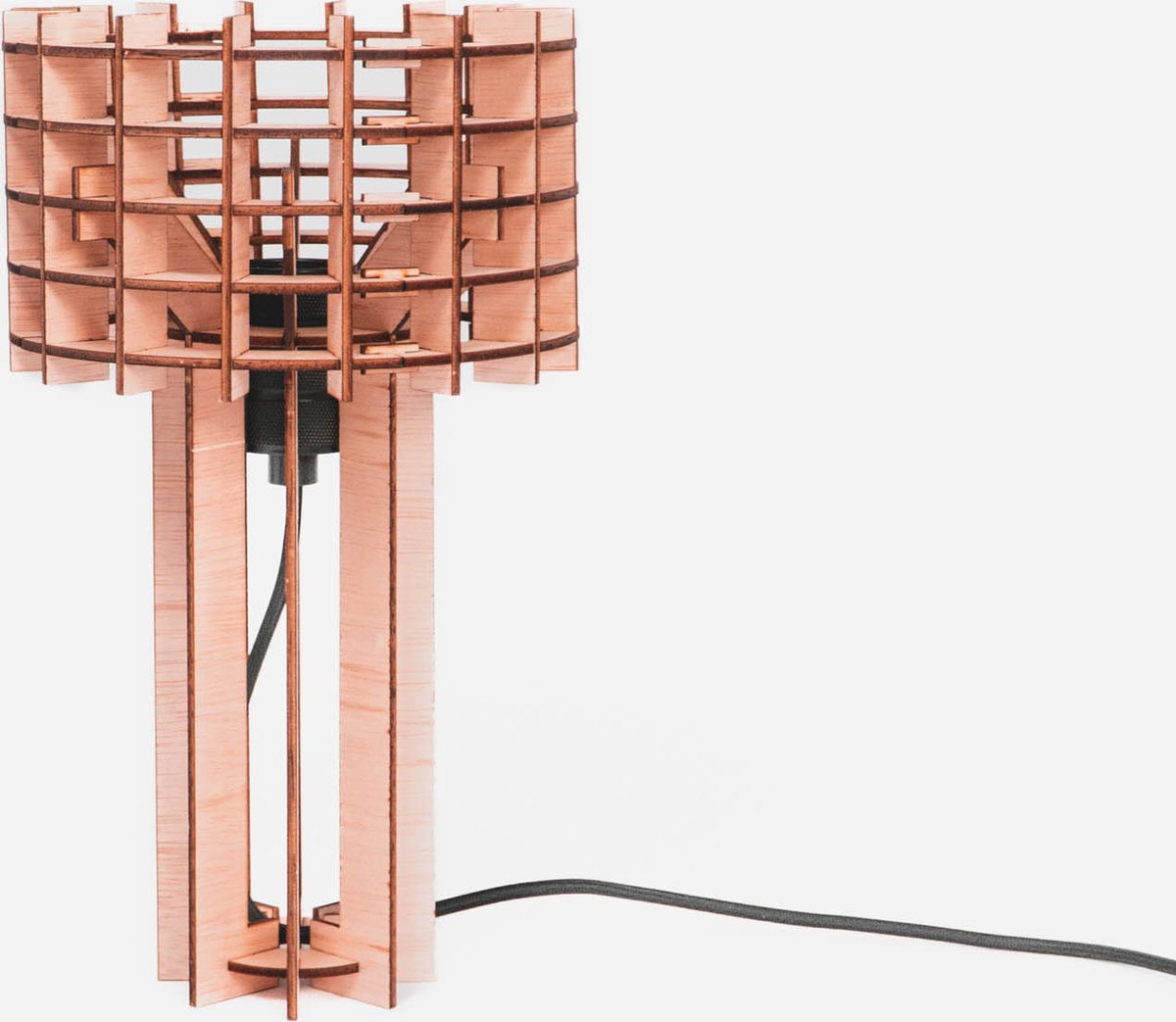 EVIE tafellamp - WOMP - de houten lamp - tafellamp - lasergesneden - bouwpakket - multiplex - hout - e27 - sfeerlicht