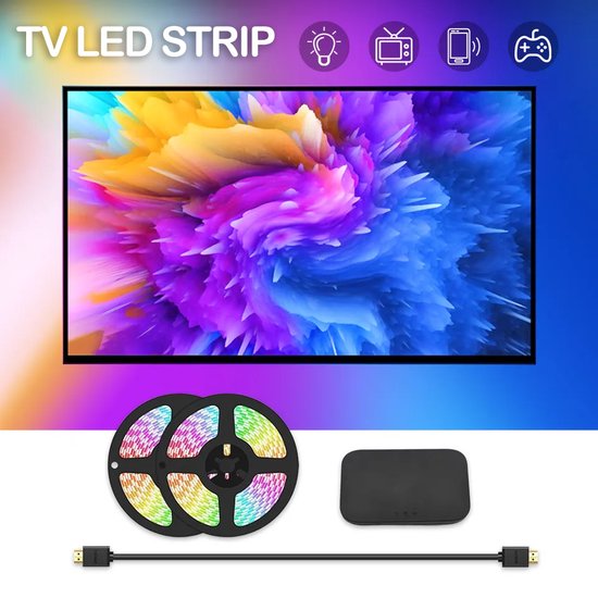 Strificate - TV LED Strip - Ambilight TV - Tot TVs van 65 Inch - Kleurt mee met de TV - 2023 Model