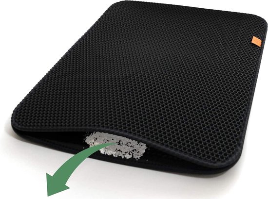 BLESWIN Grote Kattenbakmat 86x56cm, Kattenbakmat Voor Kattenbak