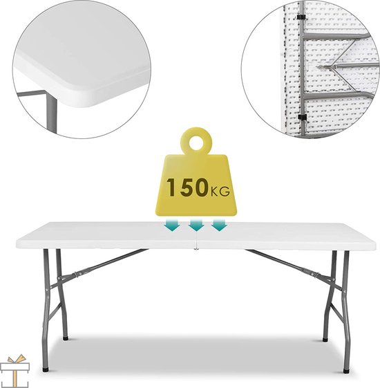 Happyment Camping klaptafel - 4 personen - Inklapbaar - Picknicktafel - Kinderen & volwassenen — afbeelding 3