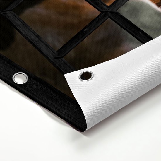 Gards Affiche de jardin Troupeau de vaches en pâturage au coucher du soleil - 150x100 cm - Toile jardin - Décoration de jardin - Décoration murale extérieur - Tableau jardin