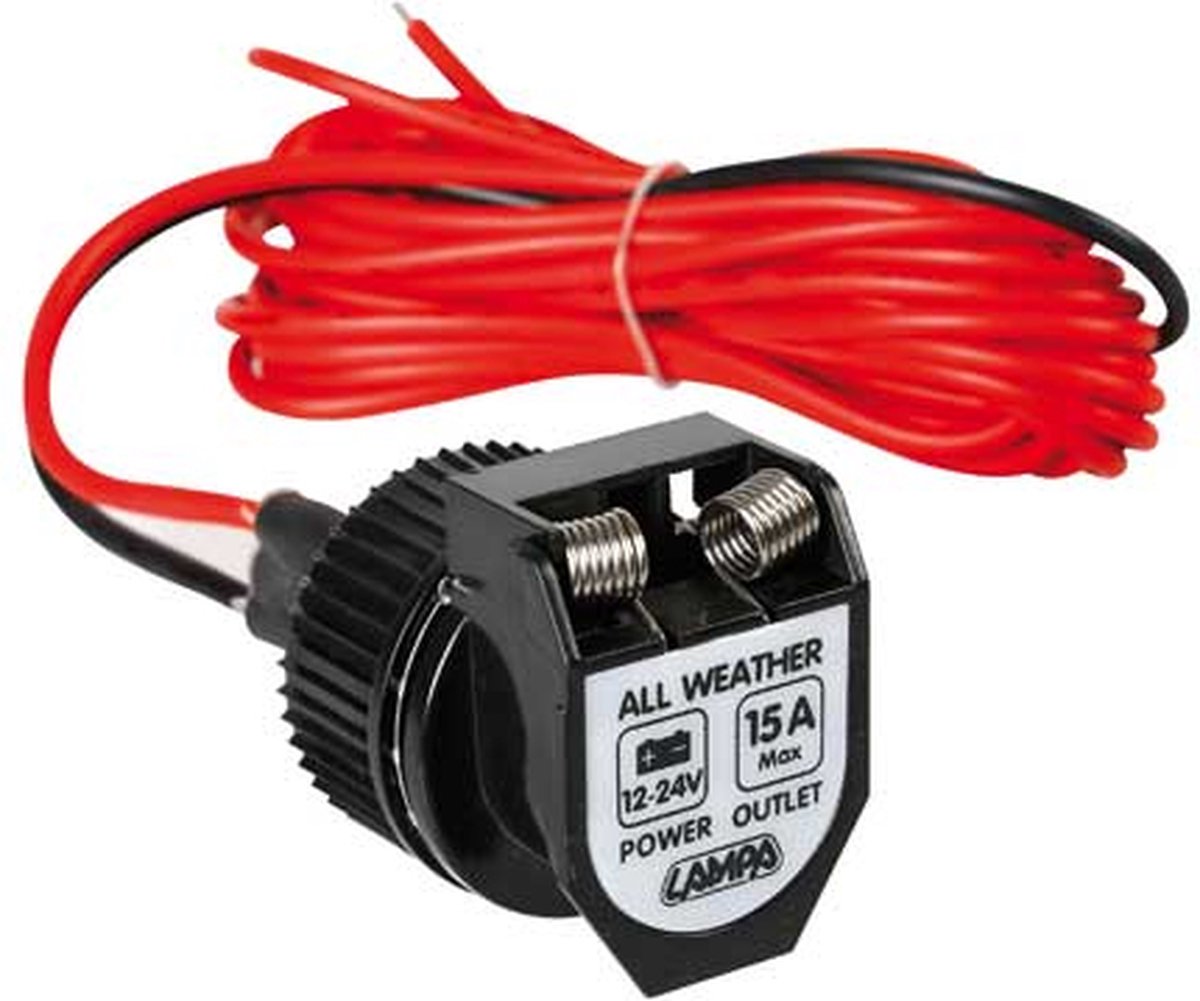 Goedkoopste 12/ 24 Volt opbouwsocket All Weather