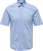 Only & Sons Overhemd Onsmiles Ss Stretch Shirt 22021966 Cashmere Blue Mannen Maat - M