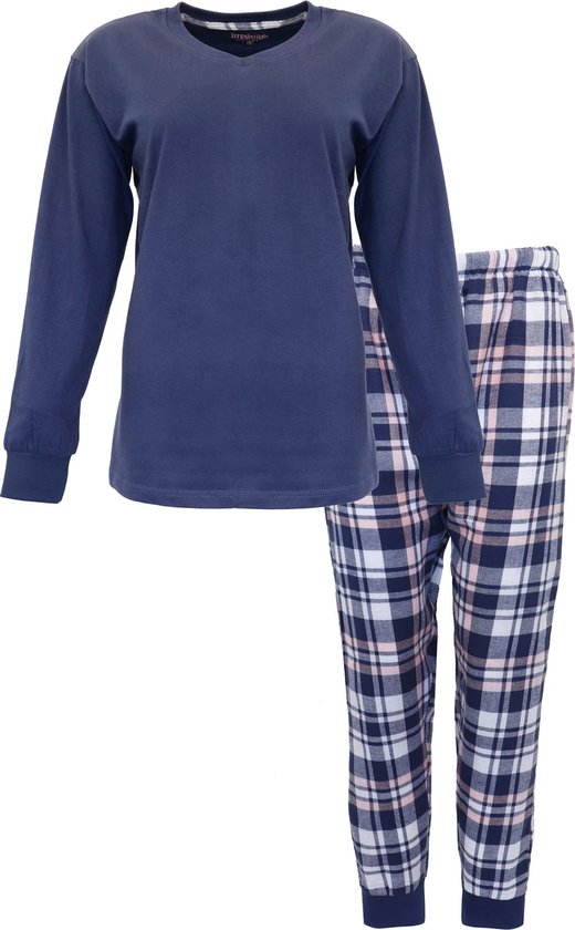 Irresistible Dames Pyjama - Flannel - Blauw - Maat XXL
