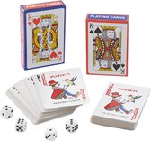 Grafix - 2x Pakjes speelkaarten inclusief 4 dobbelstenen - pokerkaarten - kaartspellen