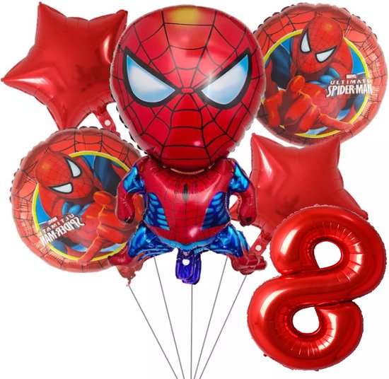 Spiderman ballon set - 73x43cm - Folie Ballon - Superhelden - Themafeest - 8 jaar - Verjaardag - Ballonnen - Versiering - Helium ballon