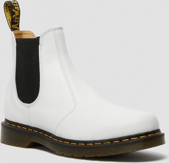 Dr. Martens 2976 Yellow Stitch Smooth White - Bottes pour femmes Femme - 26228100 - Taille 36