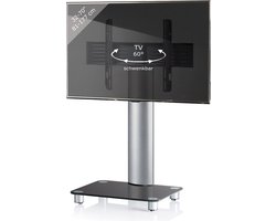 Universeel TV VESA statief Televisierek aluminium glas oprolbare wielen Tosal