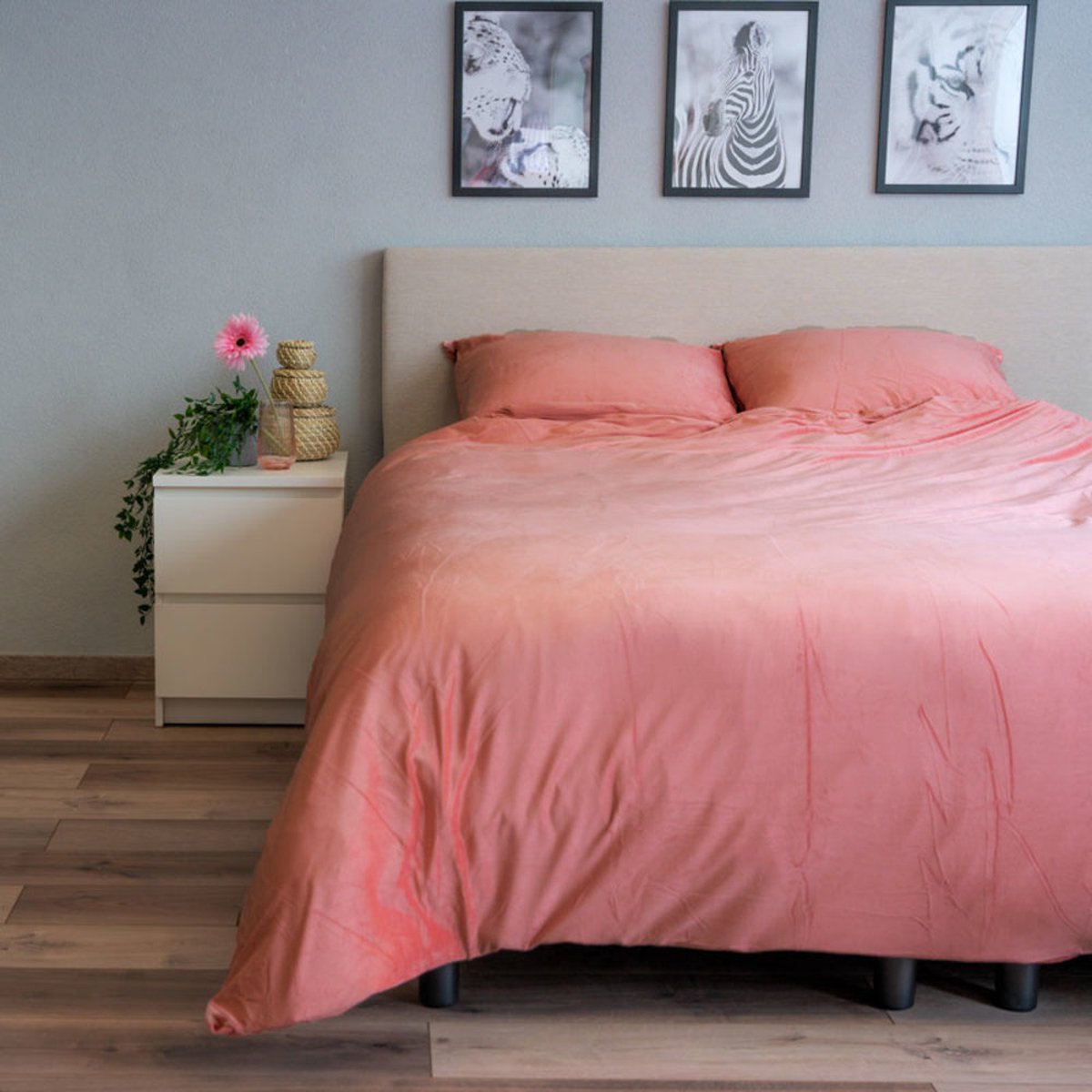 Beau Maison Velvet Dekbedovertrek Oud Rose 140 x 220 + 1 kussensloop