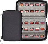 Game Card Case geschikt voor Nintendo Switch games - Accessoires Switch - Hard Cover - 80 Games - Opbergen - Beschermen - Travel Koffer - Nylon - Zwart