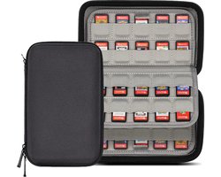Game Card Case geschikt voor Nintendo Switch games - Accessoires Switch - Hard Cover - 80 Games - Opbergen - Beschermen - Travel Koffer - Nylon - Zwart