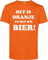 T-shirt Het is Oranje en het wil Bier | Koningsdag kleding | oranje t-shirt | Oranje | maat 4XL