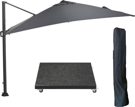 Garden Impressions Hawaii Parasol flottante S 300 - Gris foncé | Leen