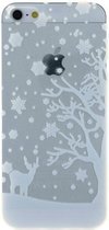 GadgetBay Wit winter kerst silicone iPhone 5 5s SE hoesje case cover