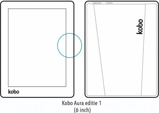 - sleepcover flip hoes - Kobo Aura edition 1 (6 inch) - Blauw