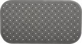 MSV Douche/bad anti-slip mat badkamer - rubber - grijs - 36 x 76 cm - met zuignappen