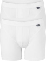 SCHIESSER Authentic shorts (2-pack) - met gulp - wit - Maat: S