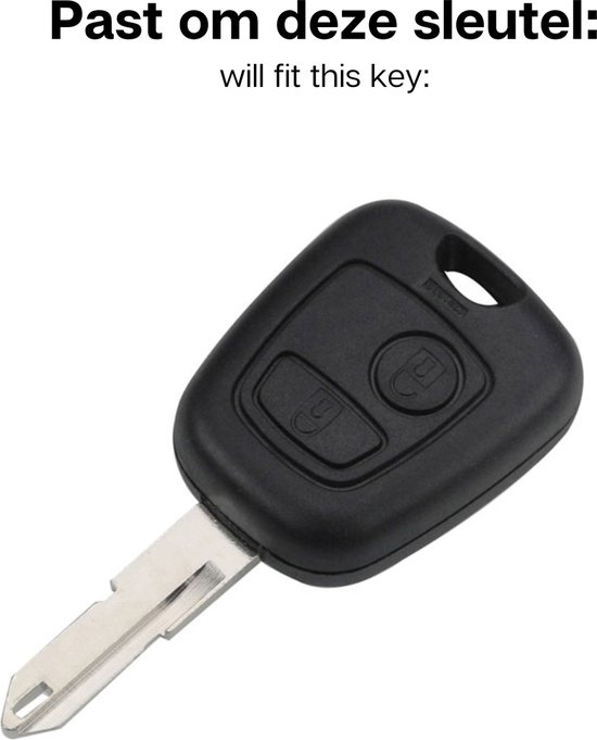 Een zwarte autosleutel met een vergrendeld en ontgrendeld symbool.