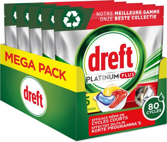 Dreft Platinum Plus All In One - Vaatwastabletten - Citroen -...