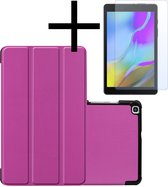 Hoesje Geschikt voor Samsung Galaxy Tab A 8.0 (2019) Hoesje Case Hard Cover Hoes Book Case Met Screenprotector - Paars