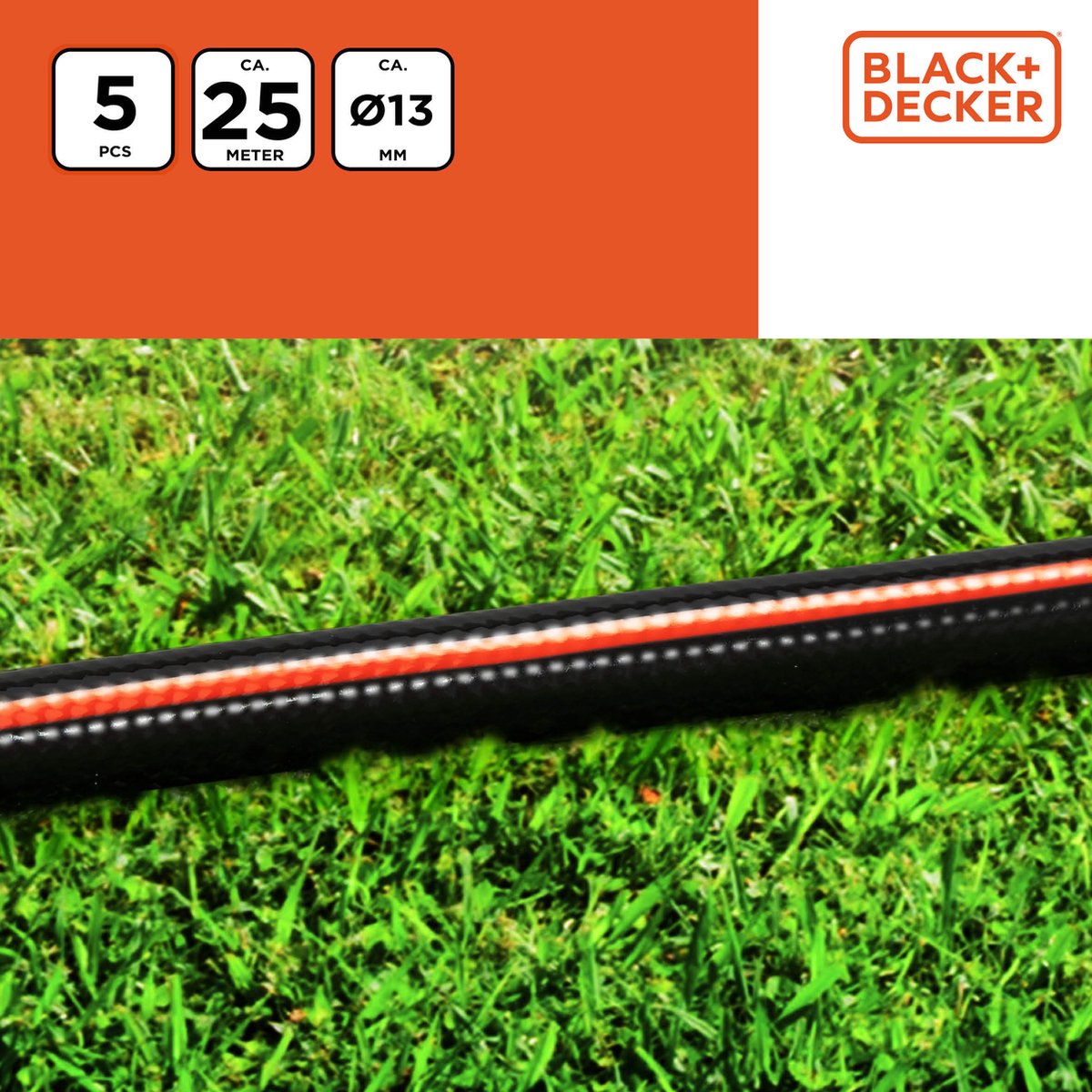 BLACK+DECKER Tuinslang 25m - Betrouwbaar & Stevig thumbnail 3