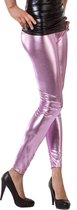 Jaren 80 & 90 Kostuum | Roze Metallic Legging Pointer Sisters Neon Vrouw | Large / XL | Carnaval kostuum | Verkleedkleding