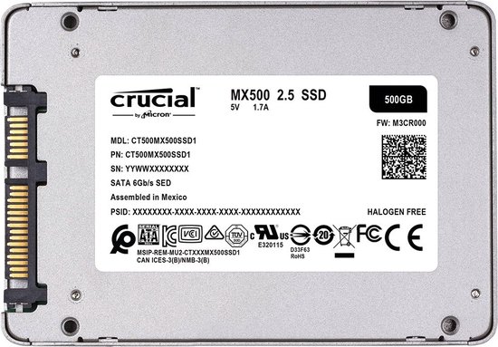 Crucial MX500 - Interne SSD - 500 GB | bol