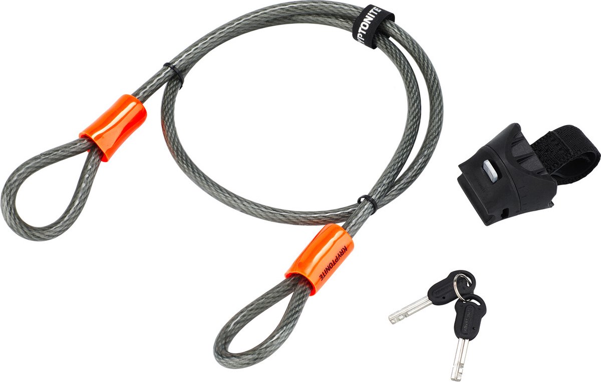 Kryptonite Moderate Beugelslot met kabel – Fiets – ART-2 Slot – Beugelslot Elektrische Fiets – 22,9 cm lang – Staal – Zwart/Zilver – foto 2