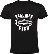 Real men fish Heren T-shirt | vissen | hengelsport | visclub | vis | dier | dierendag
