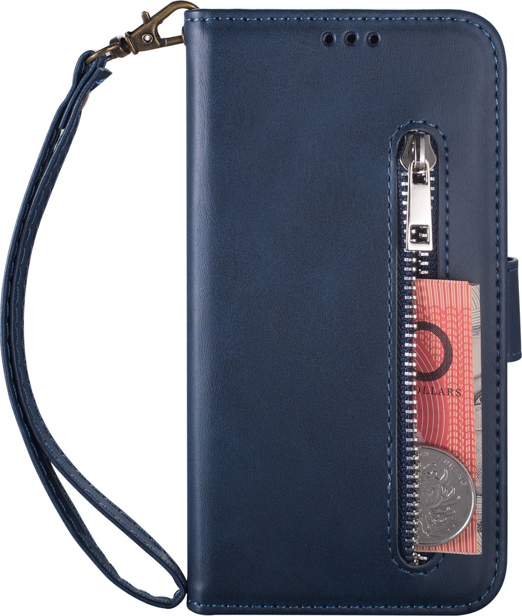 Bookcase Geschikt voor Huawei P20 - Blauw - Portemonnee Hoesje - Wallet