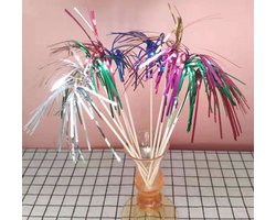 Akyol - 20x cocktailprikkers vuurwerk - cocktailprikkers kerst - 20 cm -party prikkers oudjaarsdag- Oud en nieuw cocktailprikkers-oud en nieuw cocktail prikkers -cocktail prikkers vuurwerk-gekleurde vuurwerk prikkers–Prikkers–feestprikkers – fe