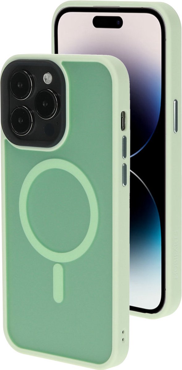 Mobiparts hoesje geschikt voor Apple iPhone 14 Pro Max - Hardcover - MagSafe - Groen