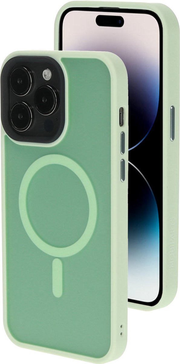 Mobiparts hoesje geschikt voor Apple iPhone 14 Pro - Hardcover - MagSafe - Groen