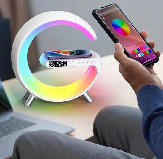 LED SMART WiFi WiFi lampe de bureau RGB multicolore lumière tactile  ambiance chambre de chevet atmosphère contrôle vocal APP Alexa Google