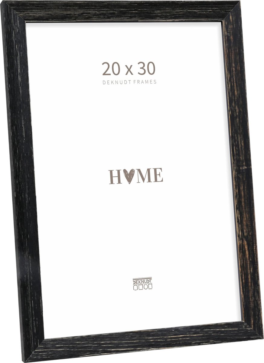 Deknudt Frames fotolijst S68VF2 - verweerd hout - zwart - foto 20x30