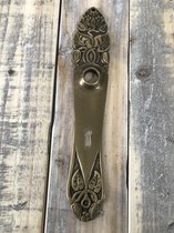 Lange plaat - deurschild - in gepatineerd messing- voor binnendeuren - BB 72