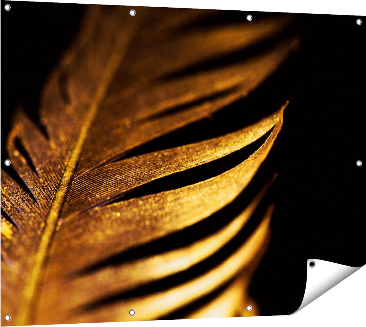 Gards Tuinposter Gouden Veer - 120x90 cm - Tuindoek - Tuindecoratie - Wanddecoratie buiten - Tuinschilderij Multikleur