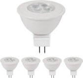 LED Reflector Spotjes GU5.3 - 12V - Warm wit licht - 5W vervangt 28W - MR16 - 5PACK