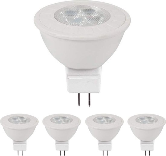 Spots Réflecteur LED GU5.3 - 12V - Lumière blanche chaude - 5W remplace 28W - MR16 - 5PACK
