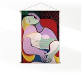 Textielposter Picasso Een Droom 1932 L (85 X 60 CM) - Wandkleed - Wanddoek - Wanddecoratie