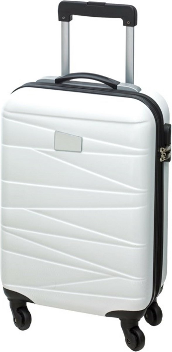 Concorde Handbagage/cabine reis trolley koffer - met zwenkwielen - 55 x 35 x 20 cm - wit