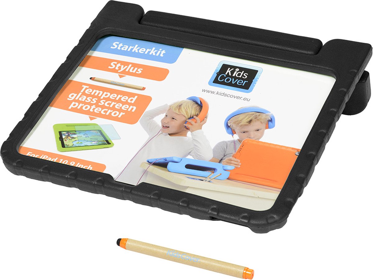 KidsCover iPad 10.9 black set - y compris stylet et protection d'écran en  verre 