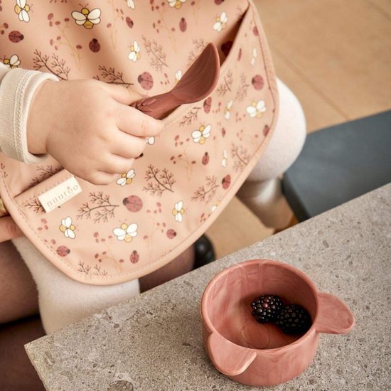 Bavoir Nuuroo - Fleur abeille / beige