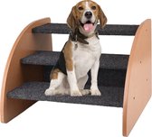 MaxxPet Dog escaliers pour grands et petits chiens - Pour lit et canapé - La plate-forme d'atterrissage se connecte de manière transparente - Passerelle pour chien pliable - 42x39x30 cm - Zwart