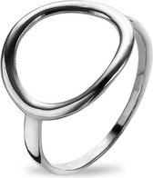 Twice As Nice Ring in zilver, gebogen cirkel 52